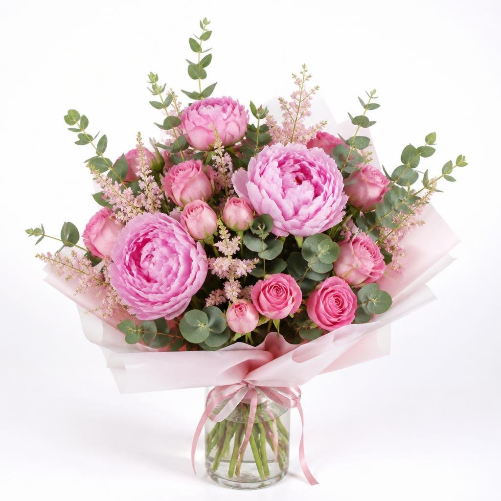 Soft Blush Peony Arrangement