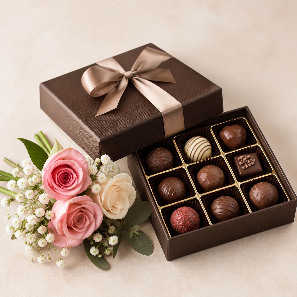 Chocolate & Bloom Gift Box — Seasonal
