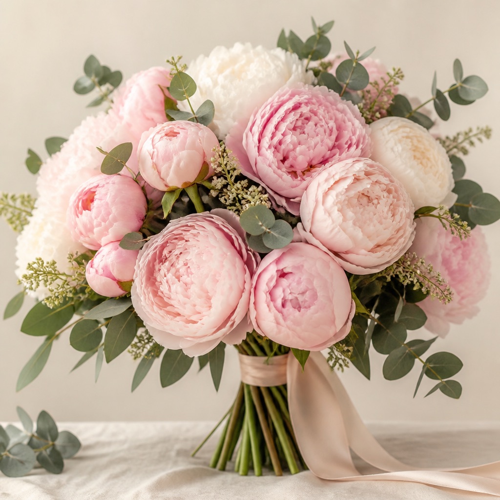 Soft Blush Peony Arrangement — Signature